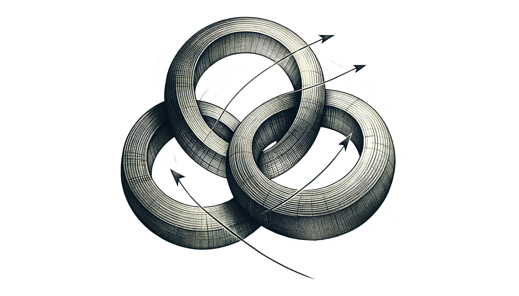 Three interlocking loops representing governance, funding, and global participation